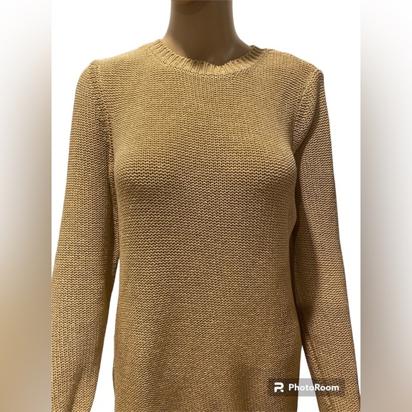 J. McLAUGHLIN SWEATER CREWNECK TAN SIZE M - Picture 2 of 4